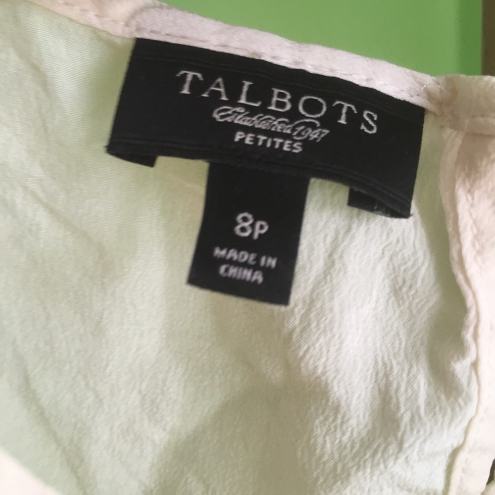COPY - Talbots Ruffled Cream Blouse - Picture 3 of 3